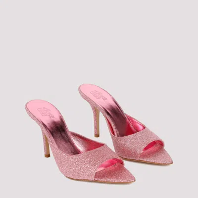 Gia Borghini Pernille Dark Pink Glitter Perni Mules In Multi