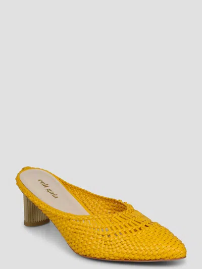 Cult Gaia Mules Yellow & Orange