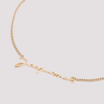 Jacquemus Adjustable Fine Chain Necklace With Golden-tone Hardware In Metallic