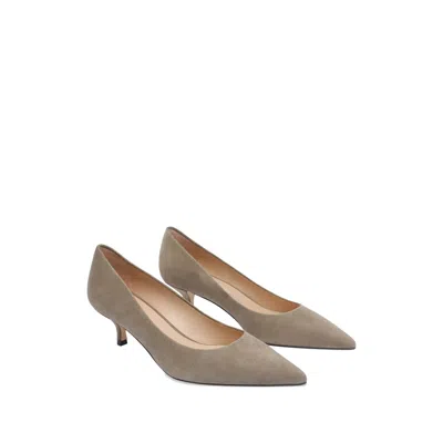 Stuart Weitzman Pointed Toe Suede Finish Pumps