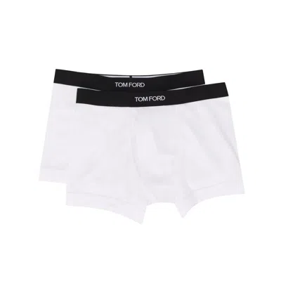 Tom Ford Mens Grey Logo-waistband Stretch-cotton Boxers Pack Of Two