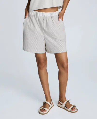 Kenneth Cole Pull-on Elastic Waistband Boxer Shorts In Gray