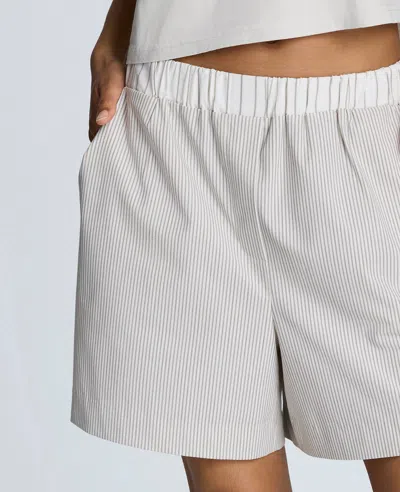 Kenneth Cole Pull-on Elastic Waistband Boxer Shorts In Gray