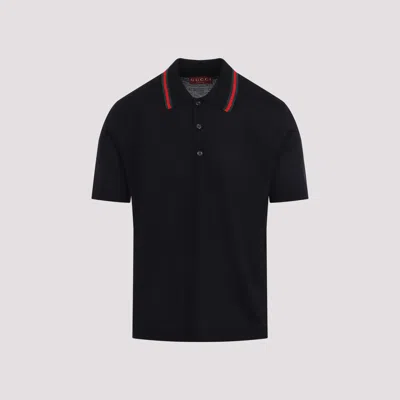 Gucci Mens Ink Green Red Brand-trim Regular-fit Wool Sweatshirt