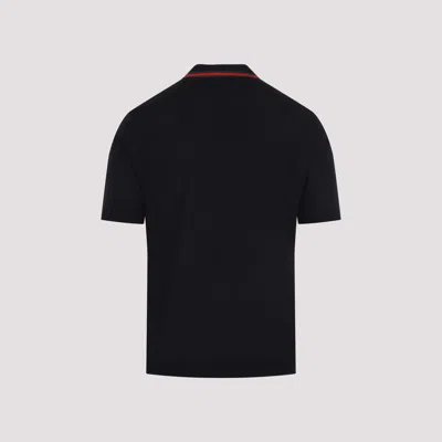 Gucci Mens Ink Green Red Brand-trim Regular-fit Wool Sweatshirt
