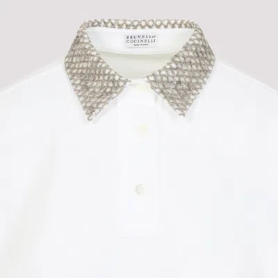 Brunello Cucinelli Short-sleeved Polo T-shirt In White