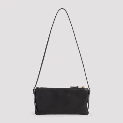 Miu Miu Adjustable Leather Handle Pouch In Black