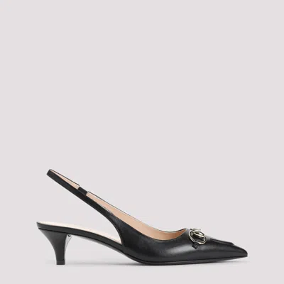Gucci Elegant Slingback Pumps With Metallic Accent