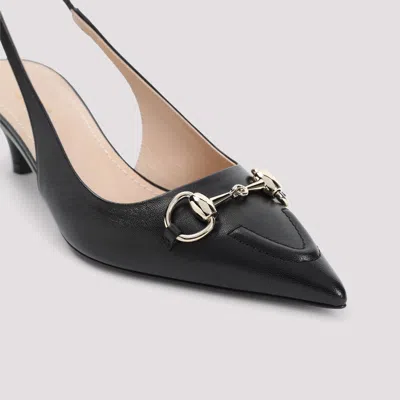Gucci Elegant Slingback Pumps With Metallic Accent