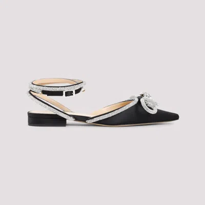 Mach&mach Double Bow Ballerinas In Black