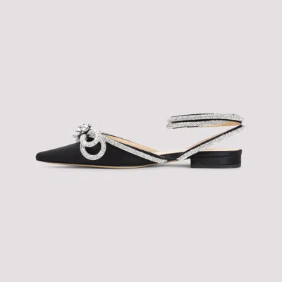 Mach&mach Double Bow Ballerinas In Black