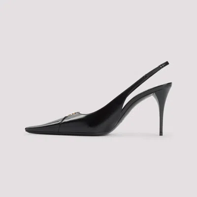 Saint Laurent Babylone Breteuil Open Back Pump In Smooth Leather