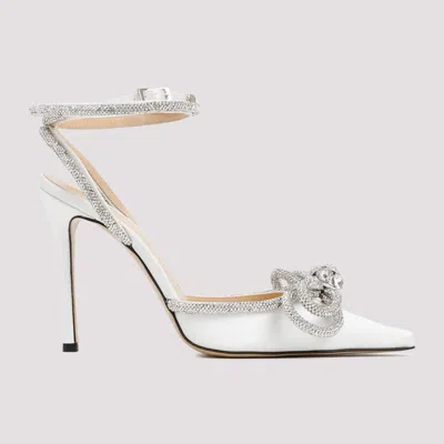 Mach&mach Mach E Mach Satin Pumps With Crystals In White