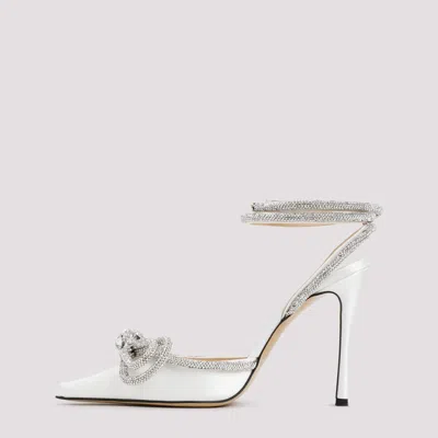 Mach&mach Mach E Mach Satin Pumps With Crystals In White