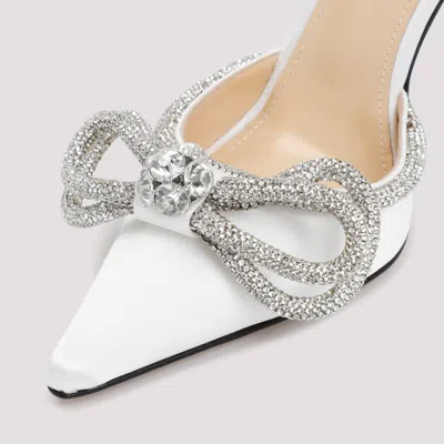 Mach&mach Mach E Mach Satin Pumps With Crystals In White