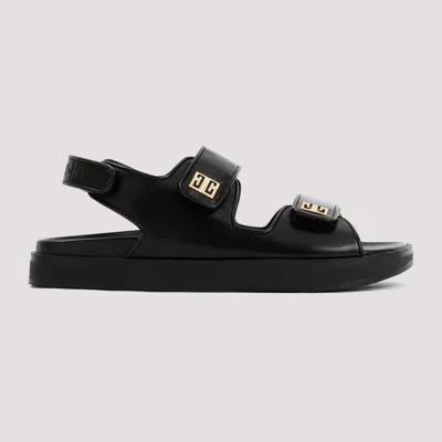 Givenchy Women Leather Sandals With 4g Metal Details In Black