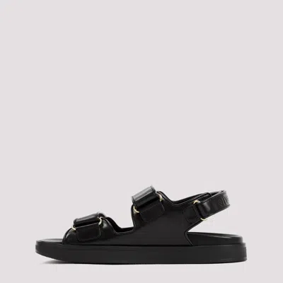 Givenchy Women Leather Sandals With 4g Metal Details In Black