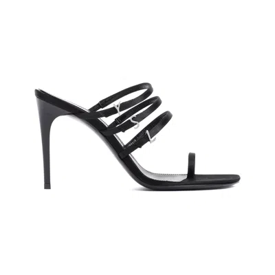 Saint Laurent Jerry 95mm Satin Mules In Black
