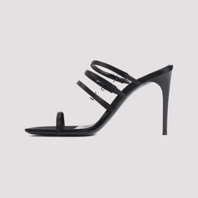 Saint Laurent Jerry 95mm Satin Mules In Black