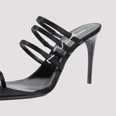 Saint Laurent Jerry 95mm Satin Mules In Black