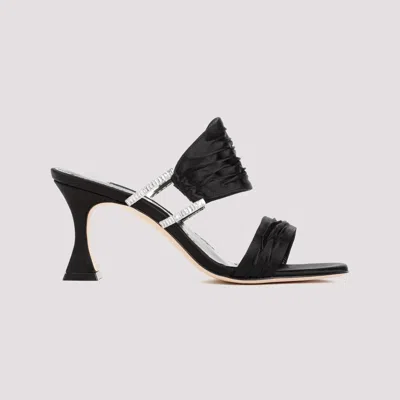 Manolo Blahnik Chinap 70 Satin Mules