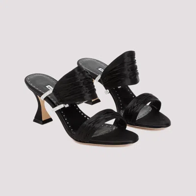 Manolo Blahnik Chinap 70 Satin Mules