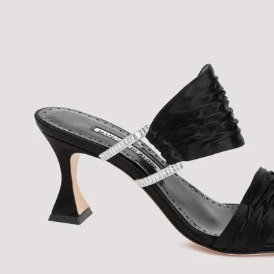 Manolo Blahnik Chinap 70 Satin Mules