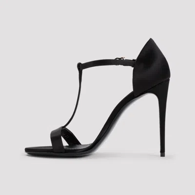Dolce & Gabbana Woman Sandals Black Size 7.5 Textile Fibers In Black