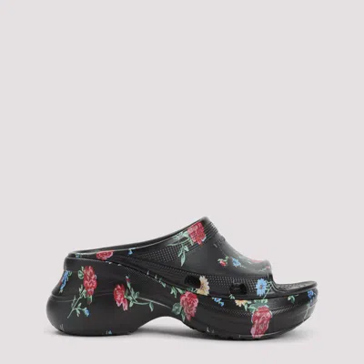 Balenciaga Floral Pattern Rubber Pool Slide Sandals