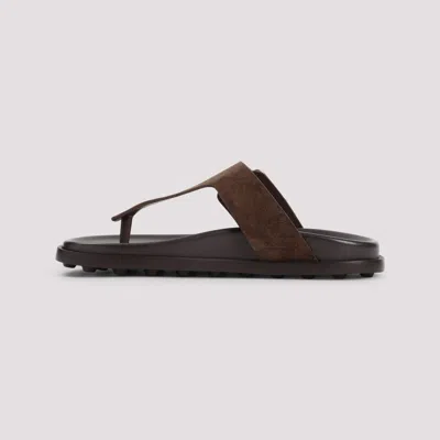 Tod's Buckle Detail Flat Sole Open Toe Slide