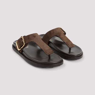 Tod's Buckle Detail Flat Sole Open Toe Slide