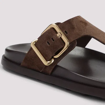 Tod's Buckle Detail Flat Sole Open Toe Slide