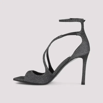 Jimmy Choo Square-headed High-heeled Sandals In Black