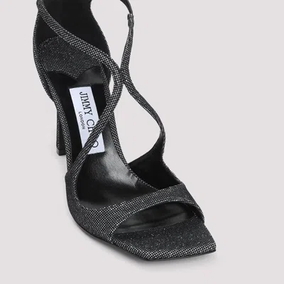Jimmy Choo Square-headed High-heeled Sandals In Black