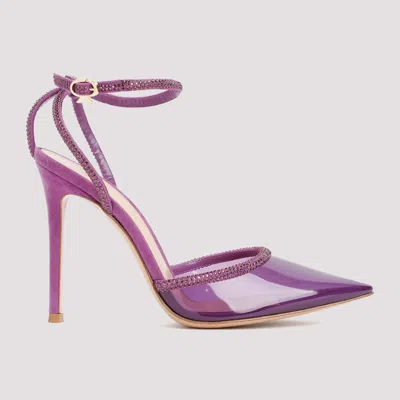 Gianvito Rossi 105 Crystal-embellished Plexiglass Pumps