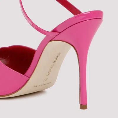 Manolo Blahnik Multicolor Calfskin Stiletto Heel Sandals