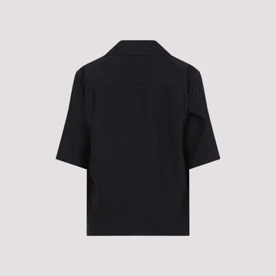 Alexander Mcqueen Camp Collar Hawaiian Black Viscose Shirt