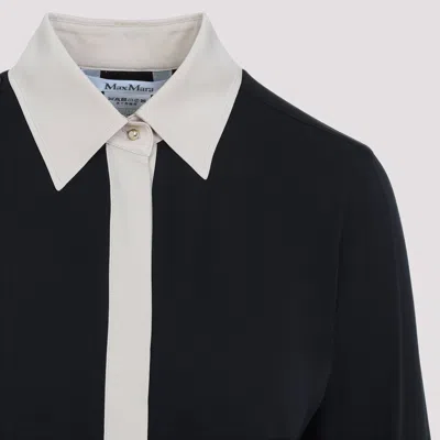 Max Mara Pio Bicolor Shirt Women In Black