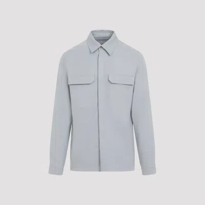 Rick Owens Work Shirt With Double Stitching And Flap Pockets