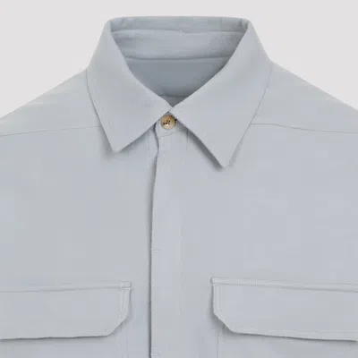 Rick Owens Work Shirt With Double Stitching And Flap Pockets