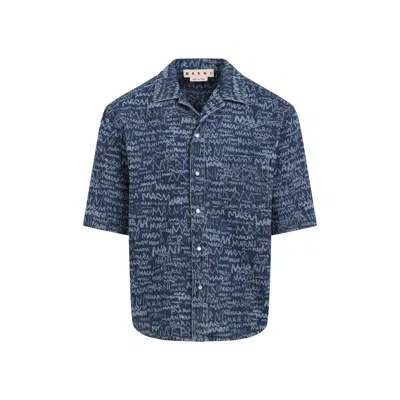 Marni Logo Western Denim Shirt