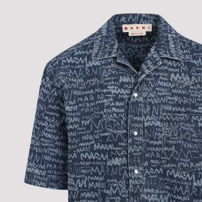 Marni Logo Western Denim Shirt