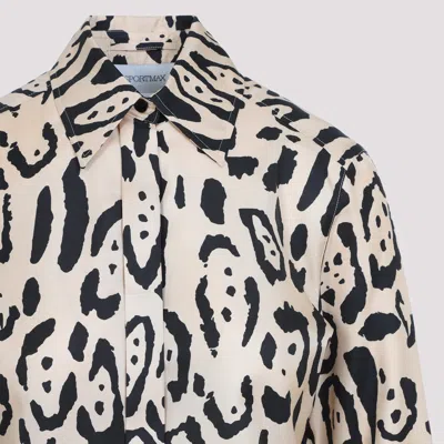 Sportmax Armony Animal Patterned Long-sleeved Shirt