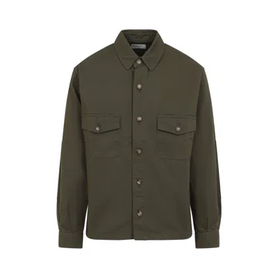 Saint Laurent Long-sleeved Twill Overshirt