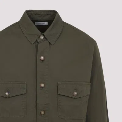 Saint Laurent Long-sleeved Twill Overshirt