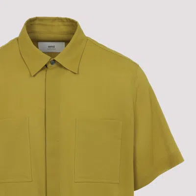 Ami Alexandre Mattiussi Ami Paris Classic Shortsleeve Classic Shirt In Green