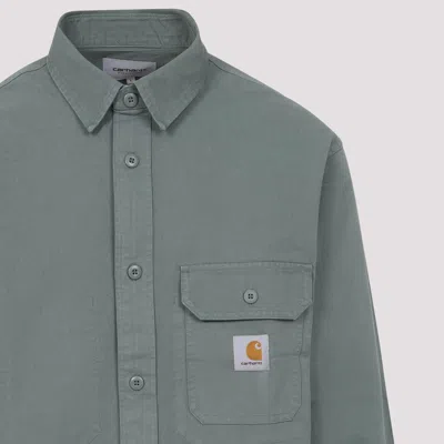 Carhartt Reno Shirt With Buttoned Cuffs And Pockets In Green