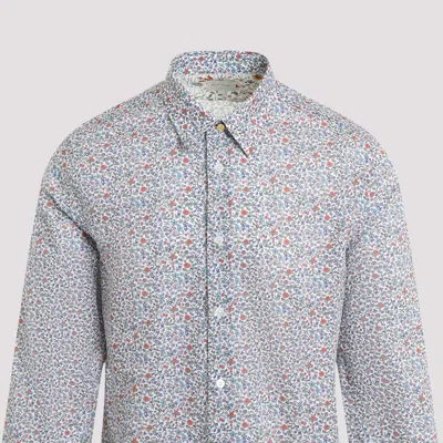 Paul Smith Cotton Long Sleeves Shirt With Floal Pattern