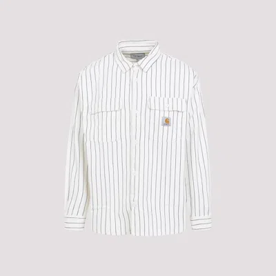 Carhartt Hendry Striped Shirt Jacket Wax/dark Navy