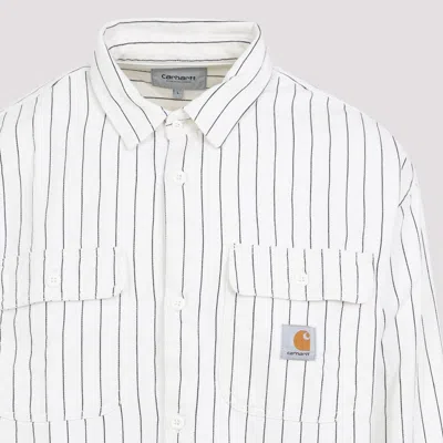 Carhartt Hendry Striped Shirt Jacket Wax/dark Navy